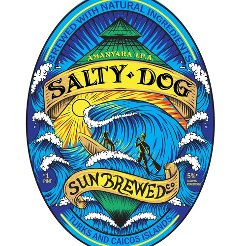 a label concept for a SUP inspired beer company