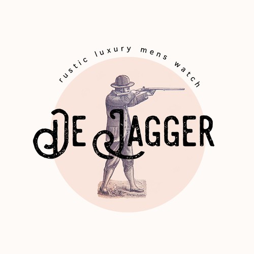 Logo for a rustic watch brand De Jager