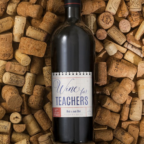 wine label for teachers