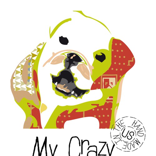 My Crazy Bulldog - fun, simple and happy, with lots of creativity. (Patchwork)