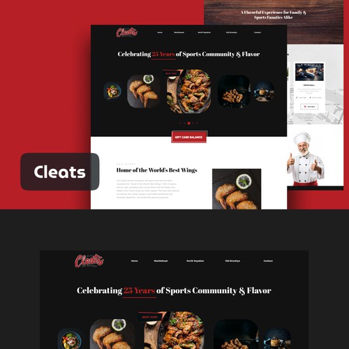 Cleats Restaurant Website Redesign