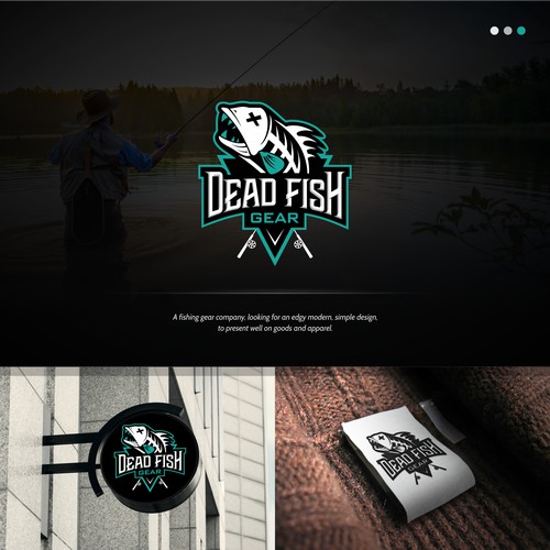 A sleek Fishing Gear Logo for Dead Fish Gear