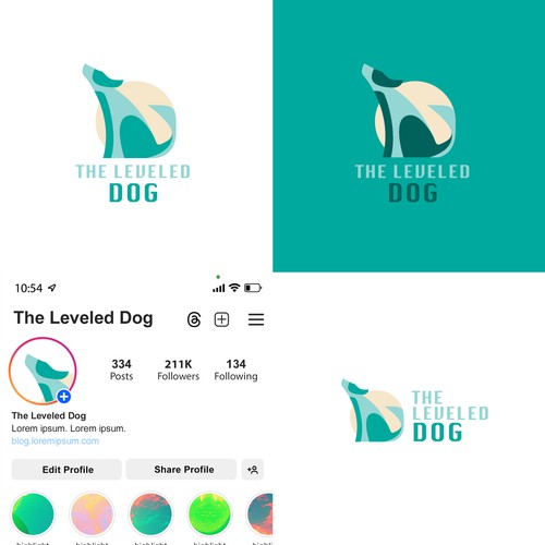 The leveled Dog logo 1