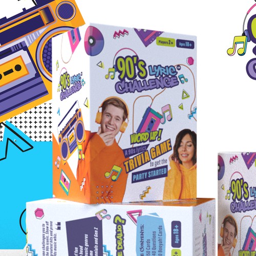 90's theme for packaging game