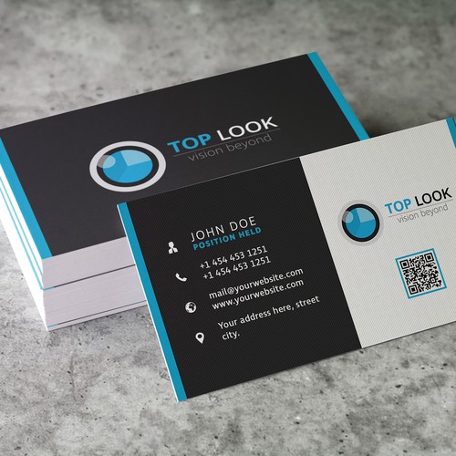 Top Look business card mockup