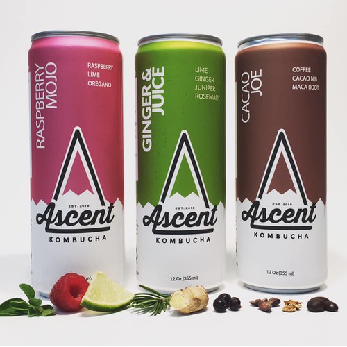 Logo for Ascent Kombucha brewery. Check them out: www.ascentkombucha.com