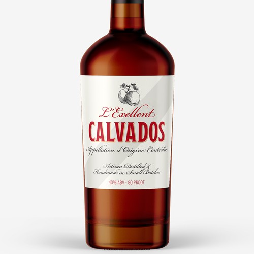 Calvados label design concept