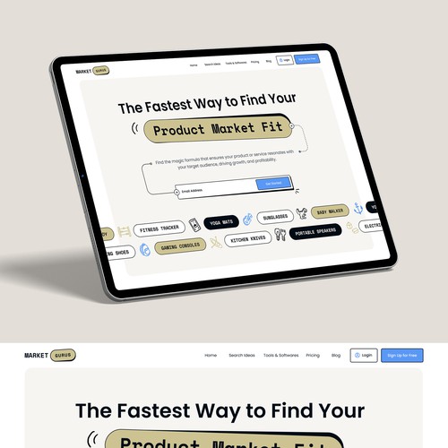 Marketing agency landing page design