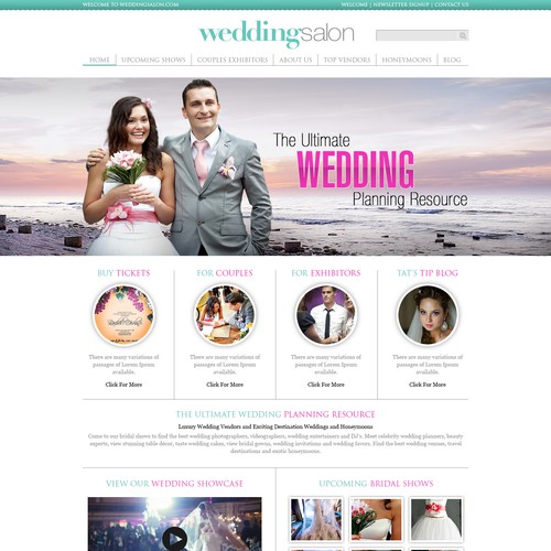 Wedding Salon Website Re-Design