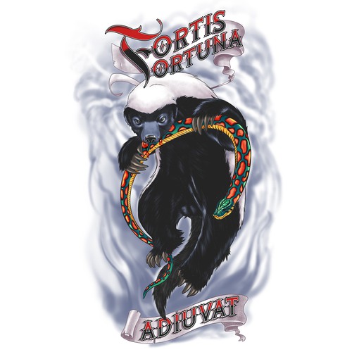 honey badger tattoo design