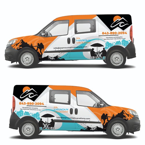 Coastal-Modern Van Wrap (Homeowner Lead-Gen Billboard)