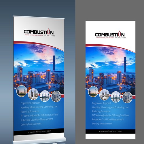 Rollup banner for combustion