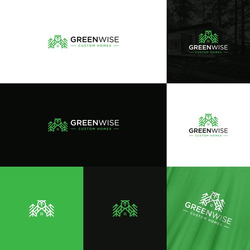 Beautiful Owl logo design solution for a nice house or cottage in the woods.