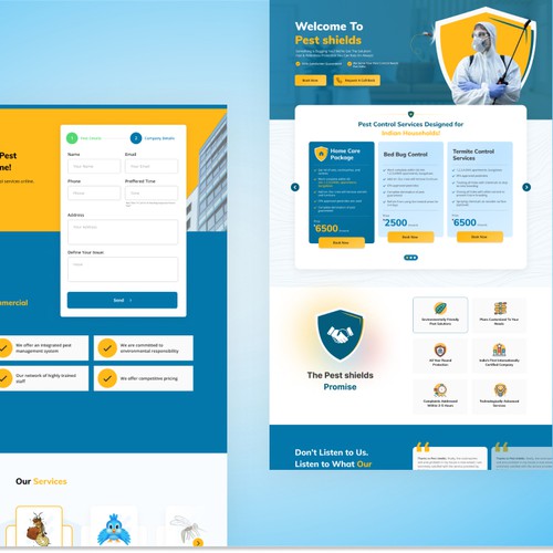 Website Design & development for Pest Control Company