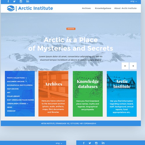 The Arctic Institute  new webpage Subtitle