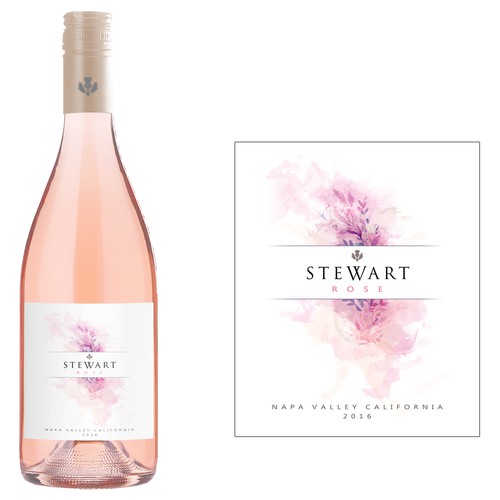 Rosé Wine Bottle Label