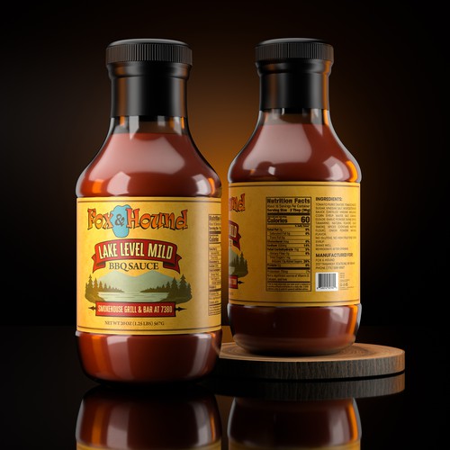 Lake Level Mild BBQ Sauce Label