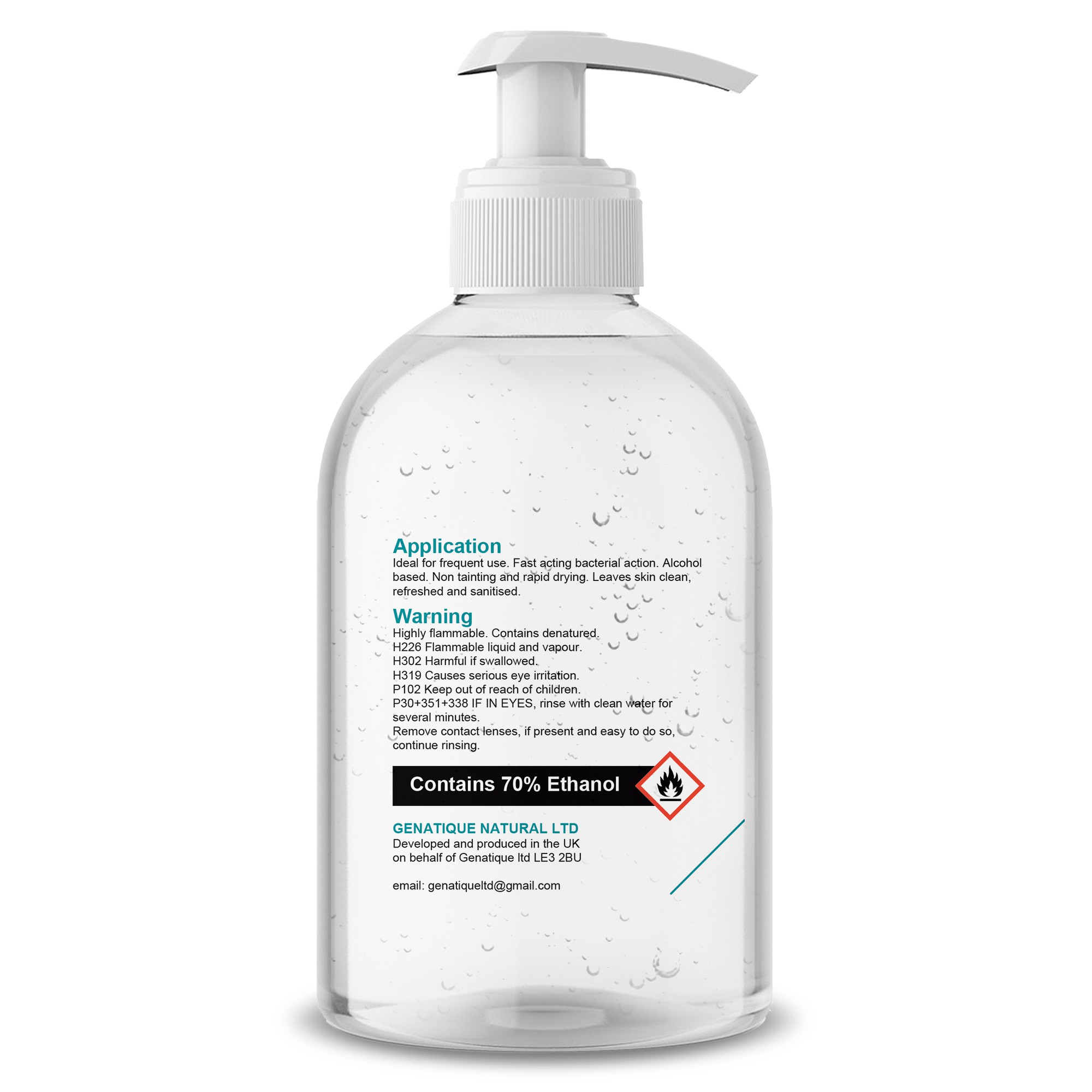 Label design for Hand sanitizer and wash products 