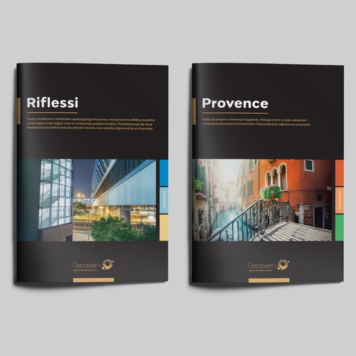 visualization design of a catalog with paint samples