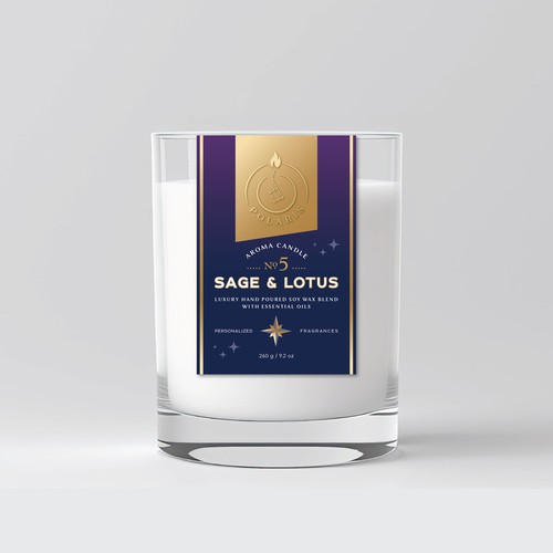 Luxury Scented Candle Label Design