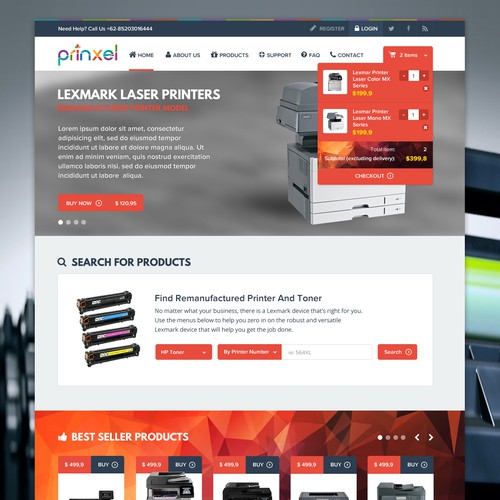 Website for online shop of remanufacturing toners !