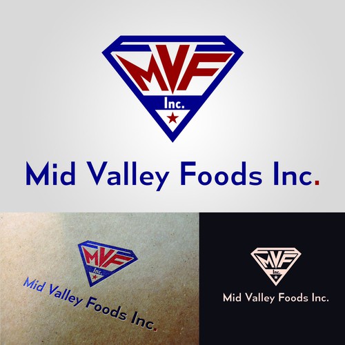 Create a new logo for an established meat distribution business, Mid Valley Foods.