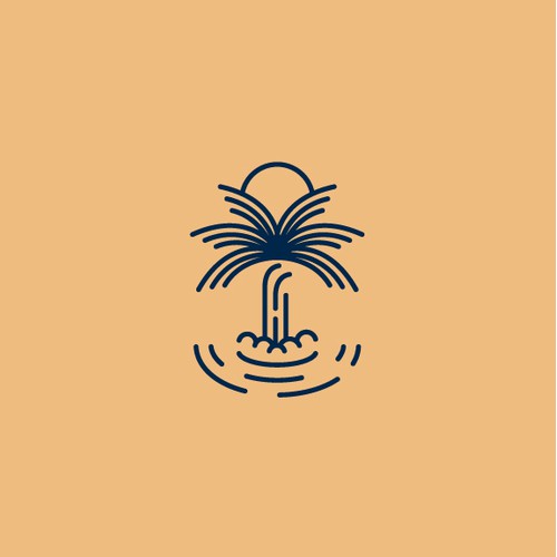 Line art tropical logo 
