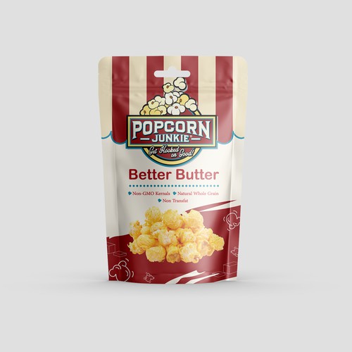Popcorn Pouch Packaging Design