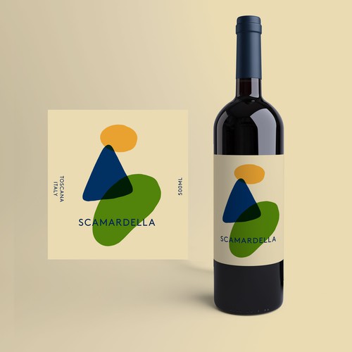 Wine label For Italian Wine.