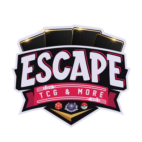 Escape TCG & More — Gaming & Trading Card Shield Logo