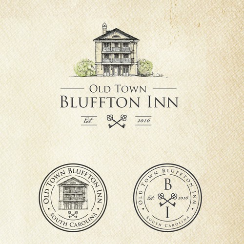 Vintage boutique hotel logo