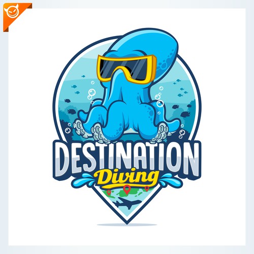 DESTINATION DIVING logo design