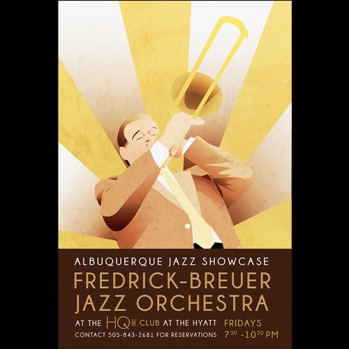 Art Deco Poster for Jazz Orchestra