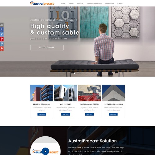 Austral Precast Web Site Design