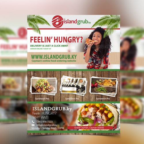 flyer design of Islandgrub