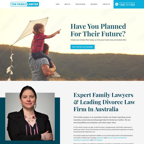Website design for "The Family Lawyer", a family law services