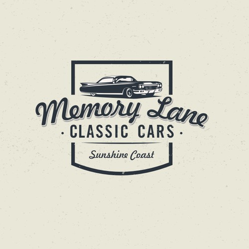 Create a logo for Cadillac Memory Lane Classic Cars Weddings