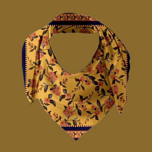 Floral scarf pattern design