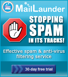 Web ad for MailLaunder