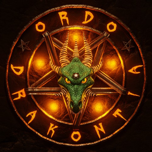 Dragon Head Emblem Logo — 3D Illustration