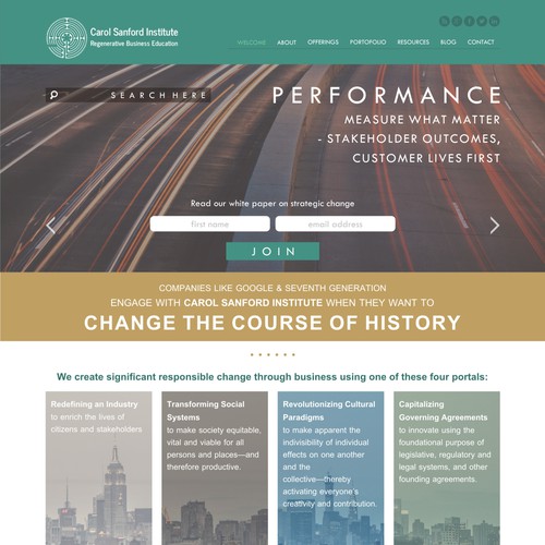 Home page for CarolSanfordInstitute.com