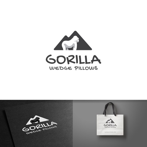 One of the concepts created for a company selling pillows with a mountain theme behind the brand