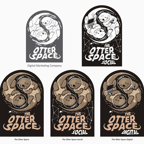 The Otter Space Digital Marketing Branding Mascot Design