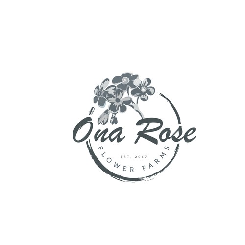 Logo Design For "Ona Rose Flower Farms"