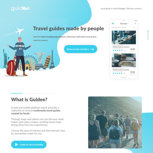 Guidee Clean Landing Page