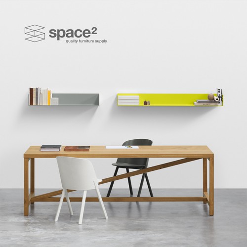 Logo for space² - quality furniture supply.