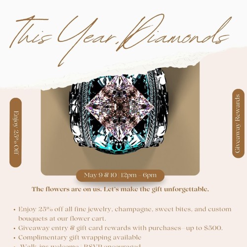 An illustration contest with custom ring created in 3D.