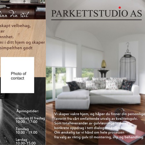 Elegant and minimalistic brochure for Parkett Studio