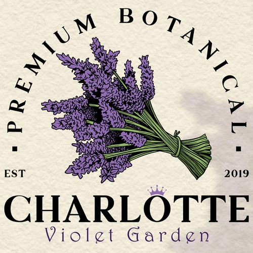 Charlotter Violet Garden Logo Botanical