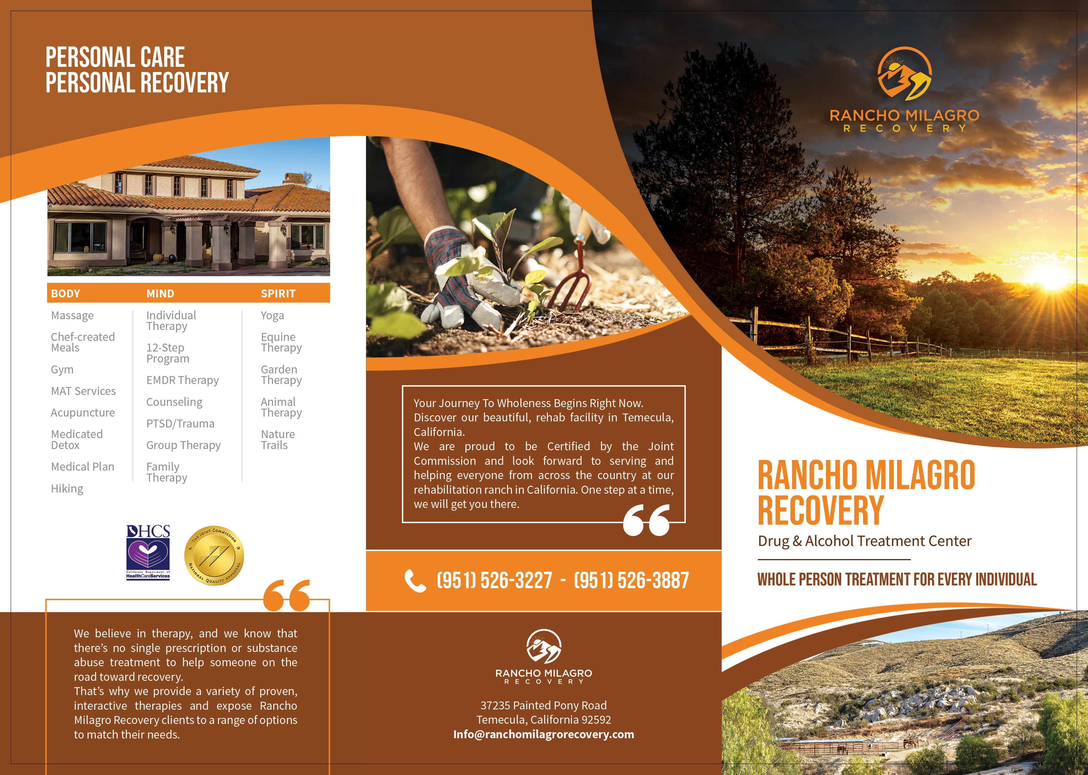 Trifold Brochure for Addiction Recovery Center